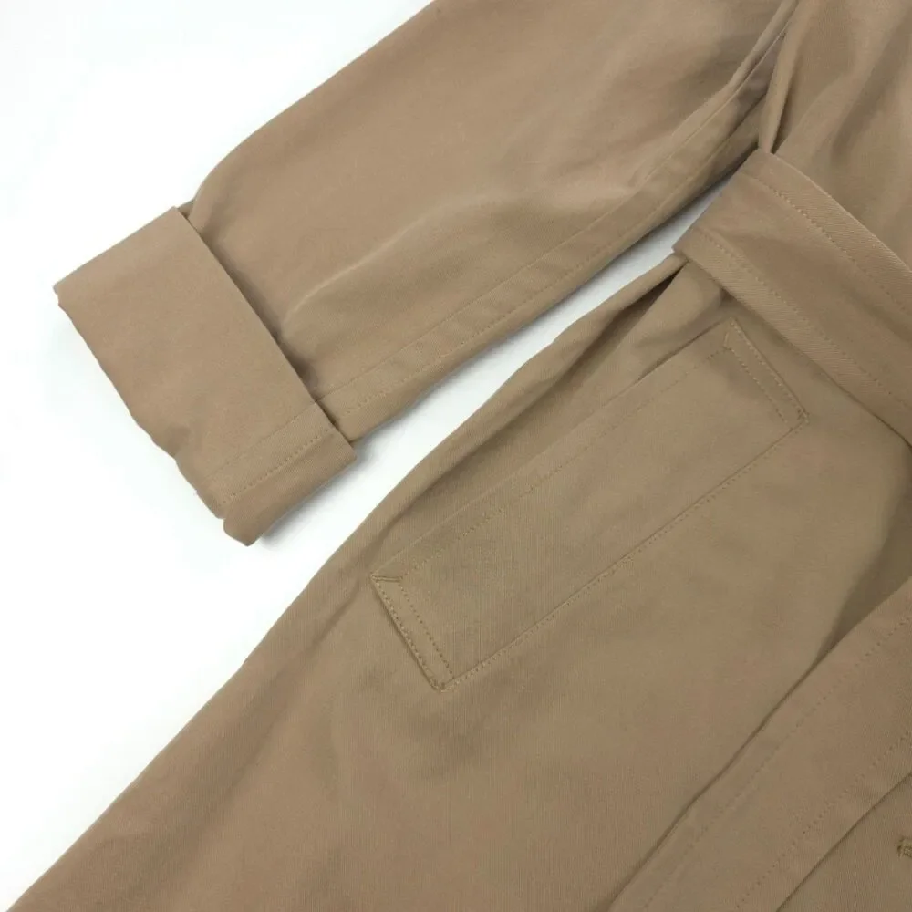 NEW Everlane Gathered Drape Trench Coat Minimal Preppy Tailored French Girl Boho - Picture 7 of 14